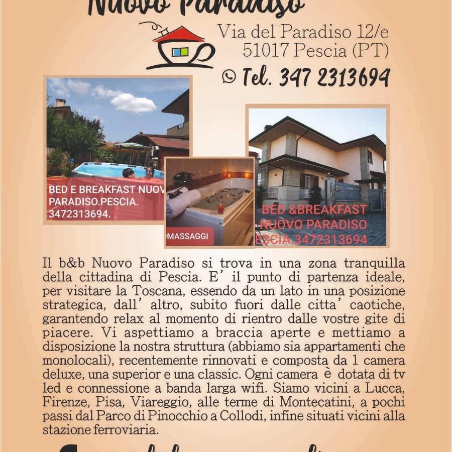 B&B Nuovo Paradiso Pescia Dış mekan fotoğraf